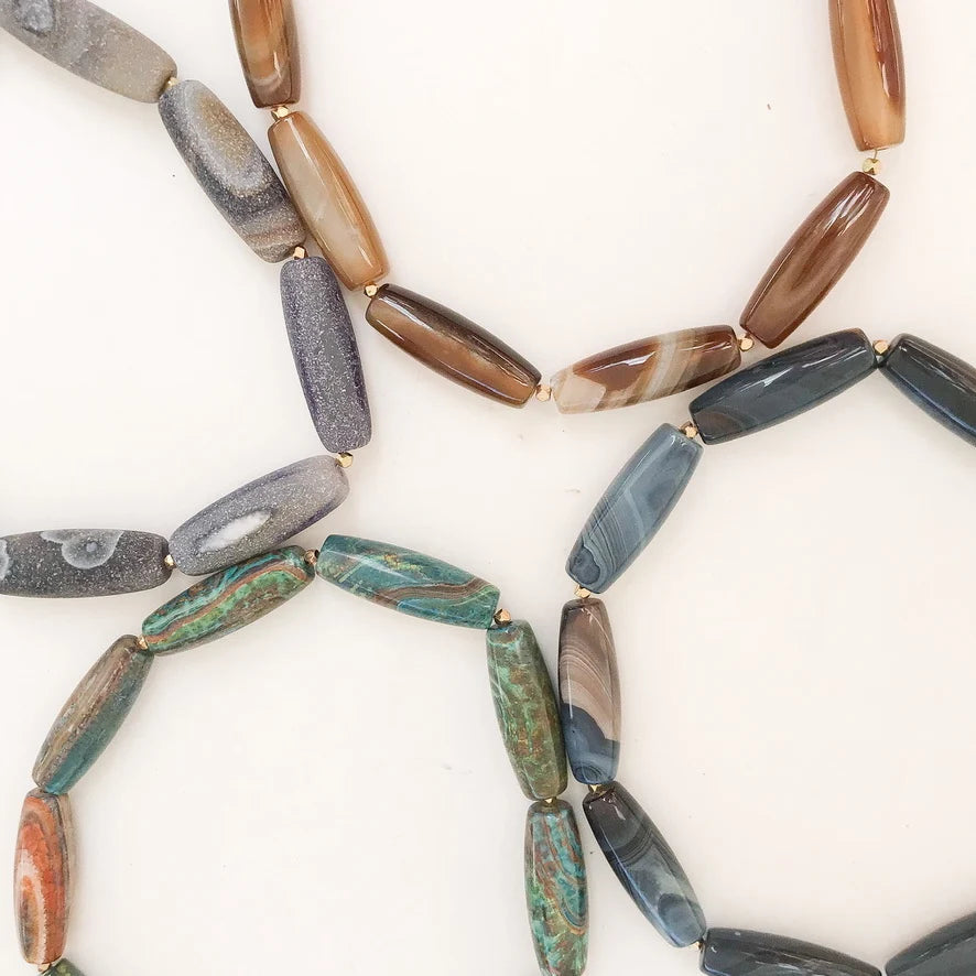 Gemstone Slab Necklace