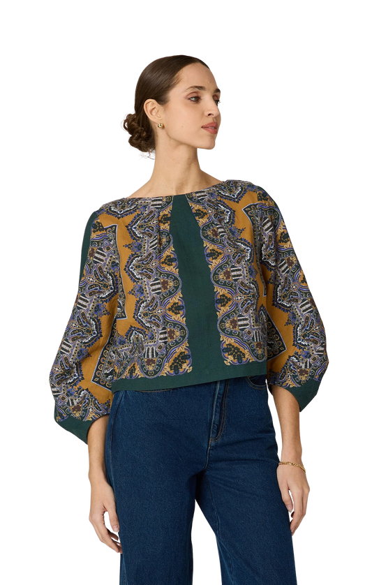 Solana Blouse in Mercado Print
