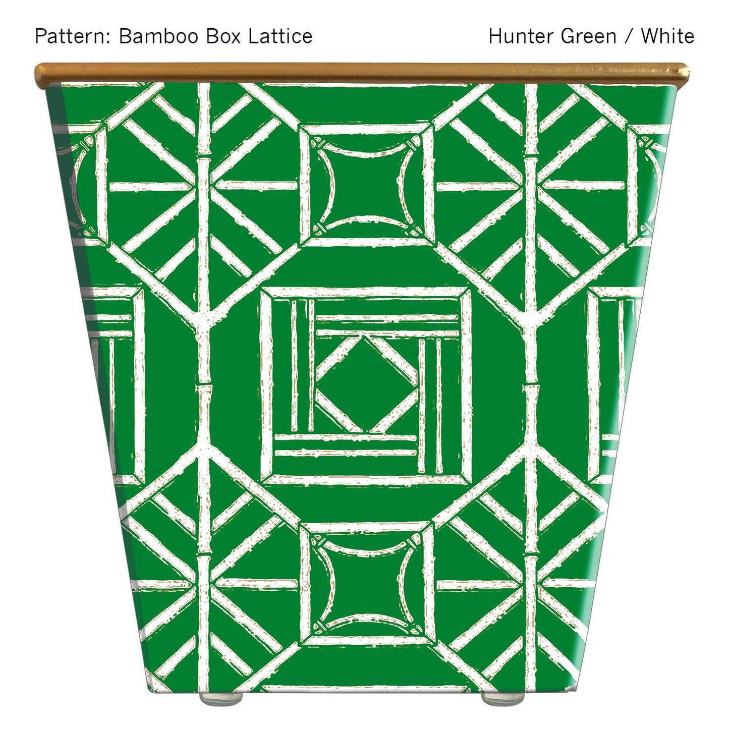 Bamboo Box Lattice Cachepot Candle