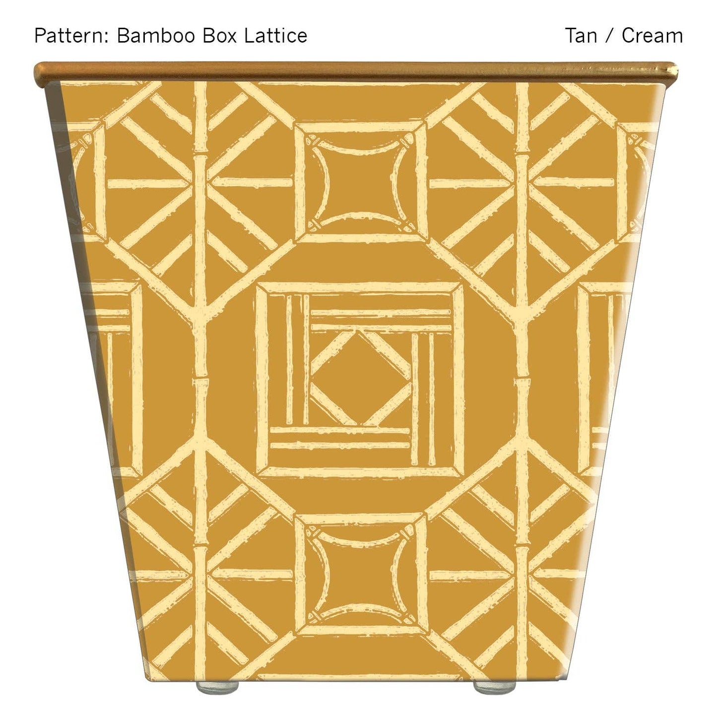 Bamboo Box Lattice Cachepot Candle