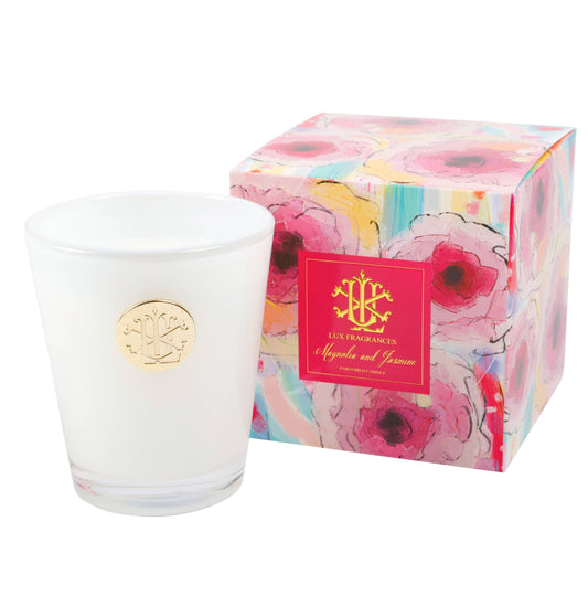 Magnolia and Jasmine 8 oz Designer Box Candle
