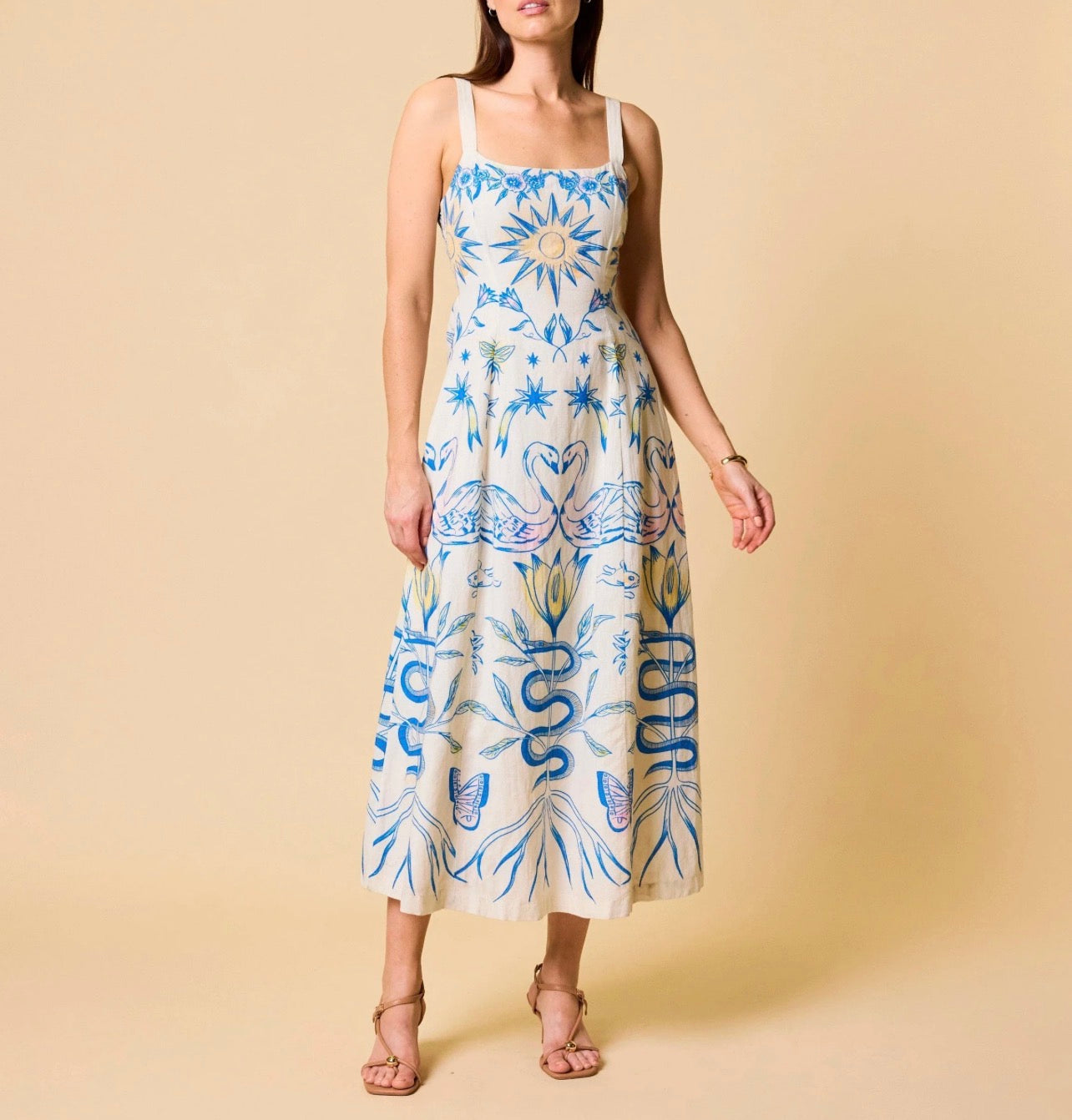 Shelly Ankle Dress in Lunada Print