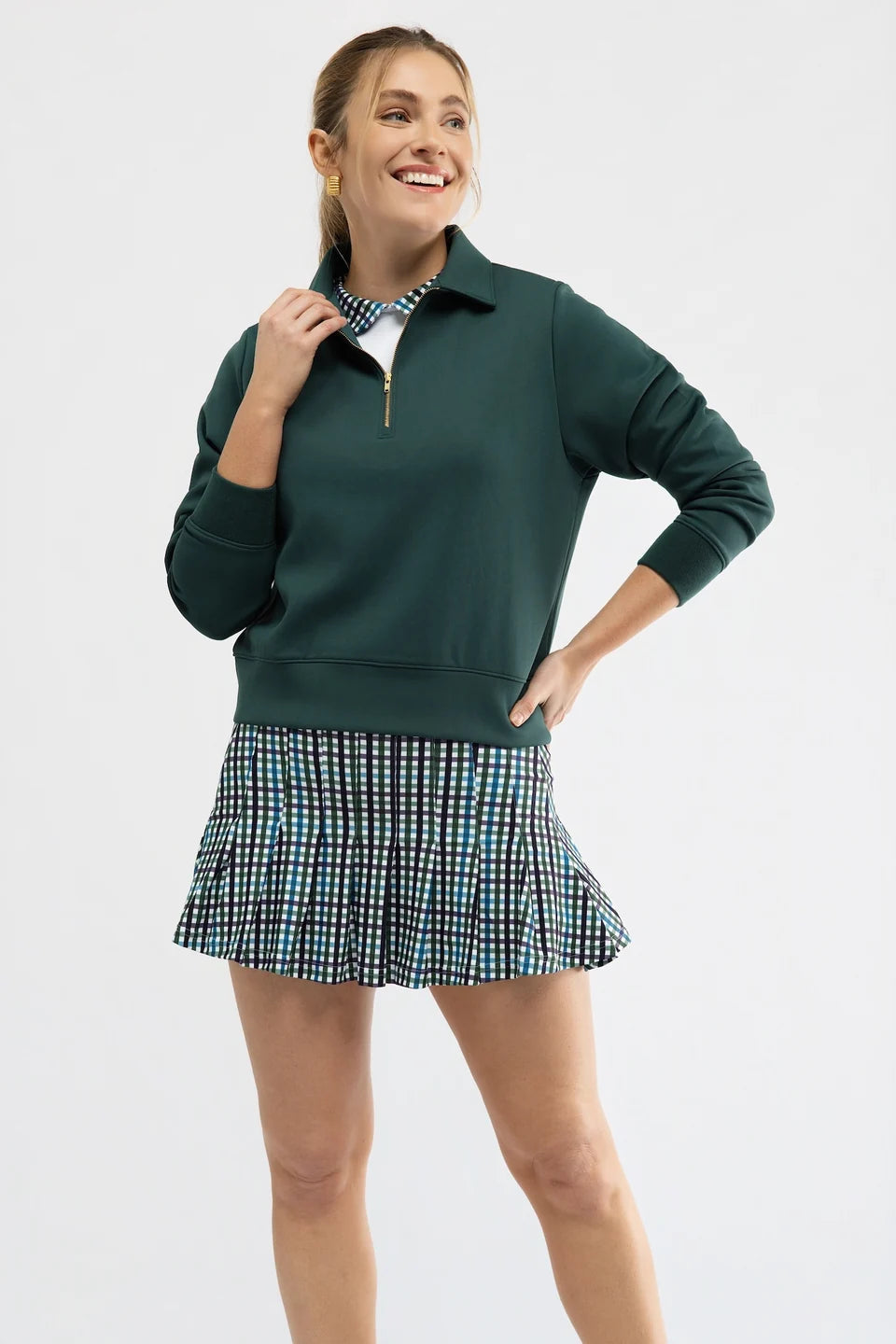 Chase Quarter Zip in Rosemary