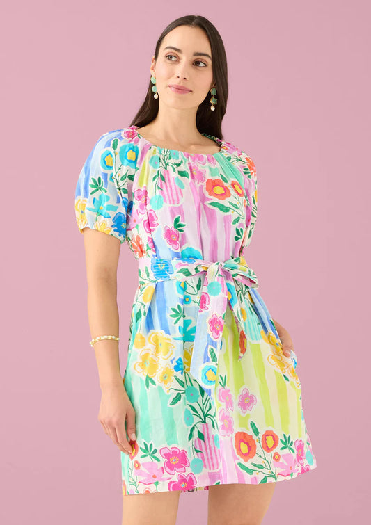 April Dress in Multi Dandelion Daze