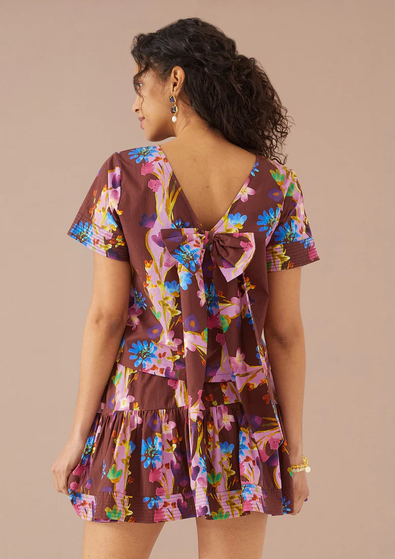 Anessa Skort in Prairie Floral Cinnamon