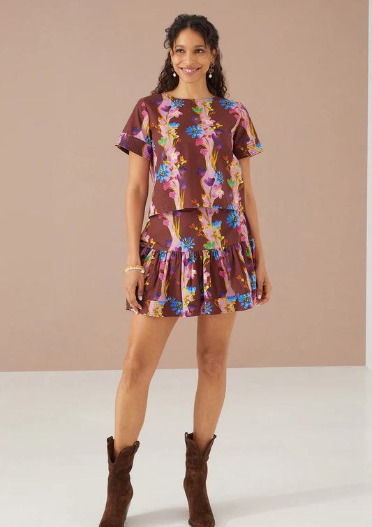 Anessa Skort in Prairie Floral Cinnamon