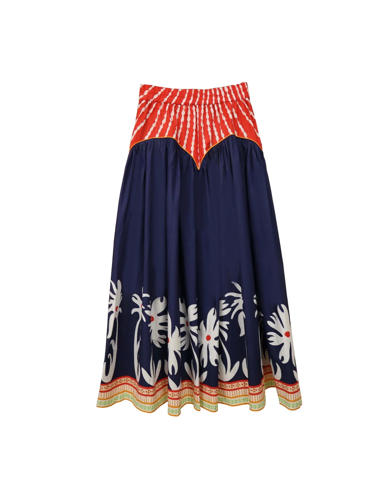 Walker Boxy Crop Top in Painter's Garden Navy