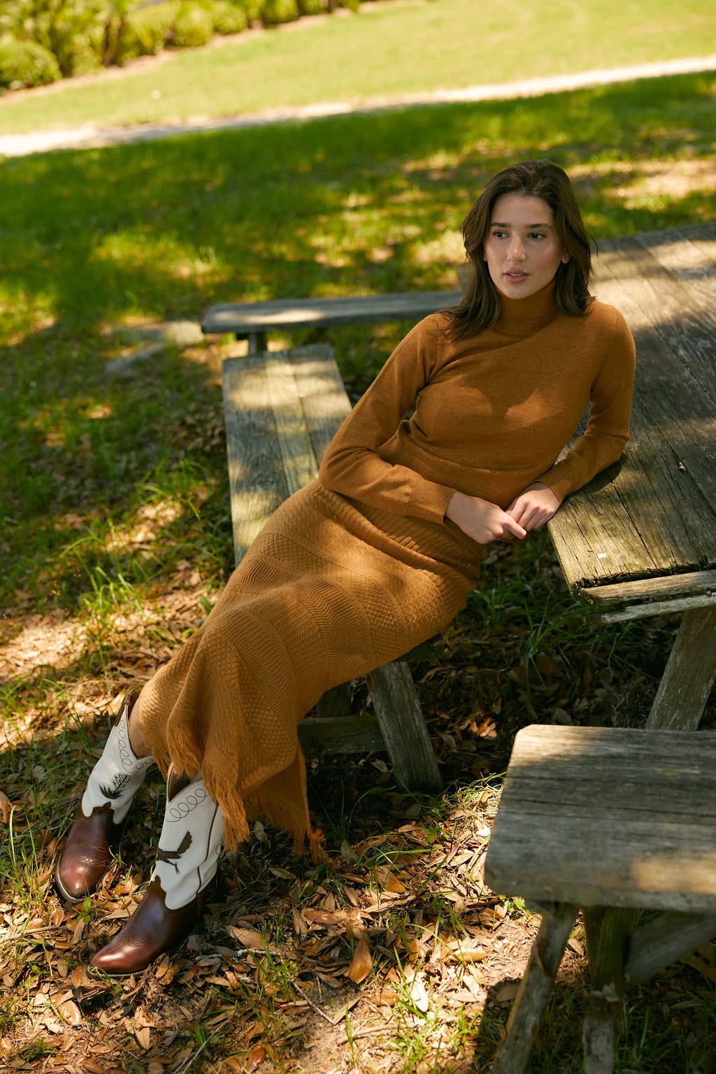 Erin Turtleneck in Saddle