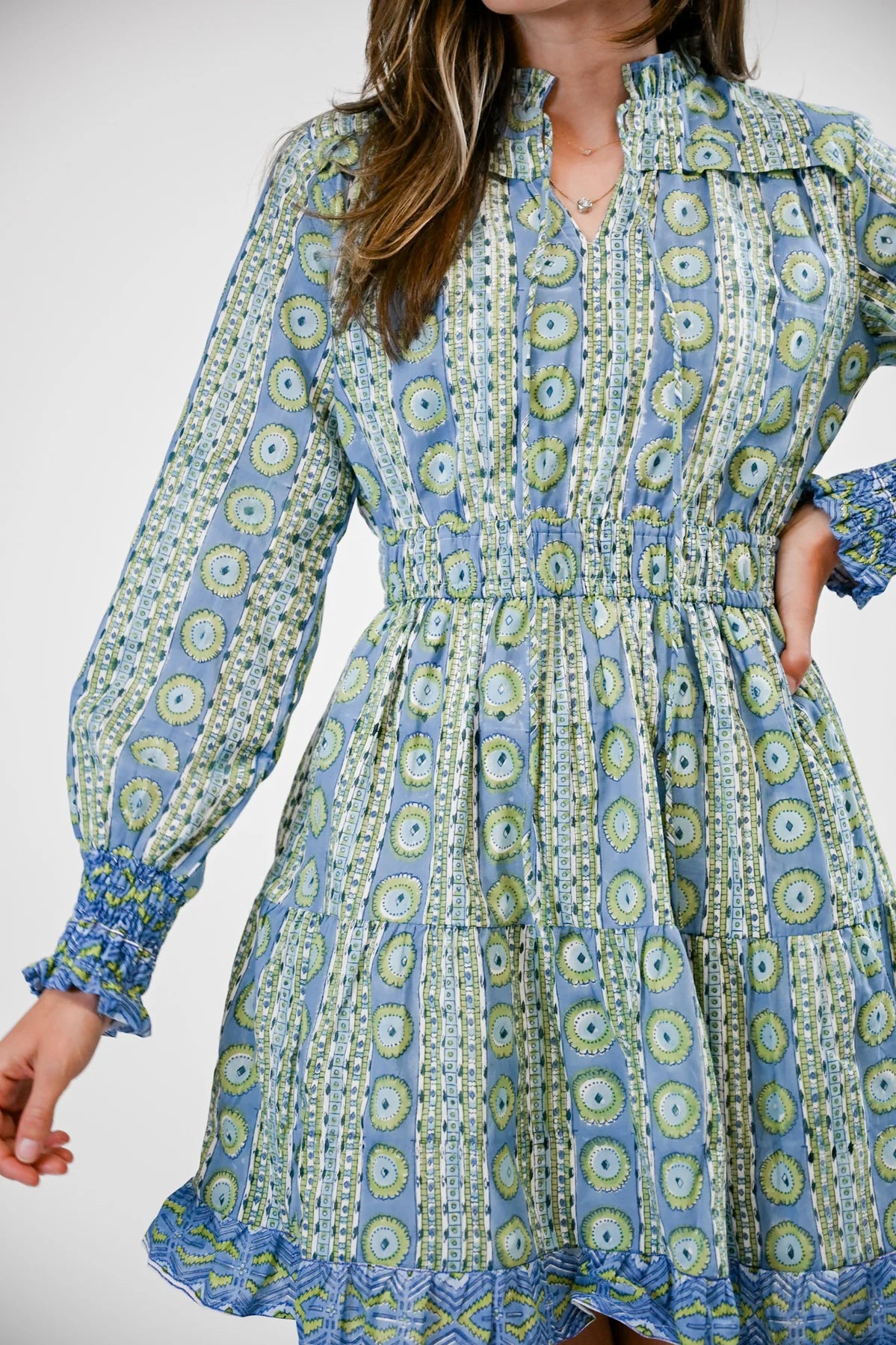 Nicole Dress in Gilded Ivy