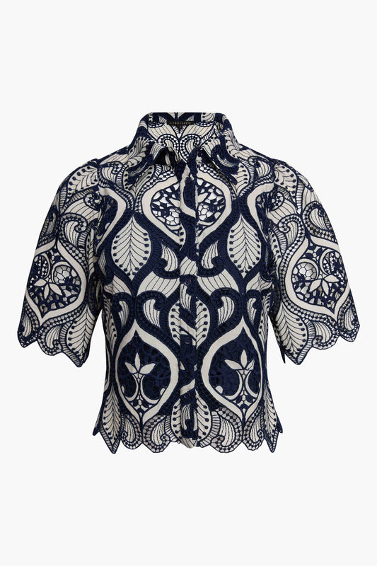Tay Top in Navy Lace