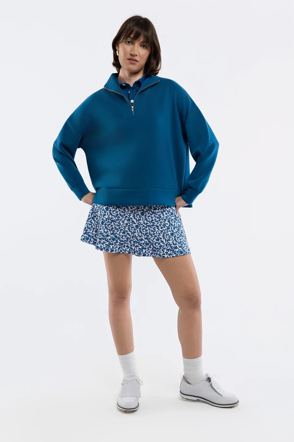 Morgan Quarter Zip in Porcelain