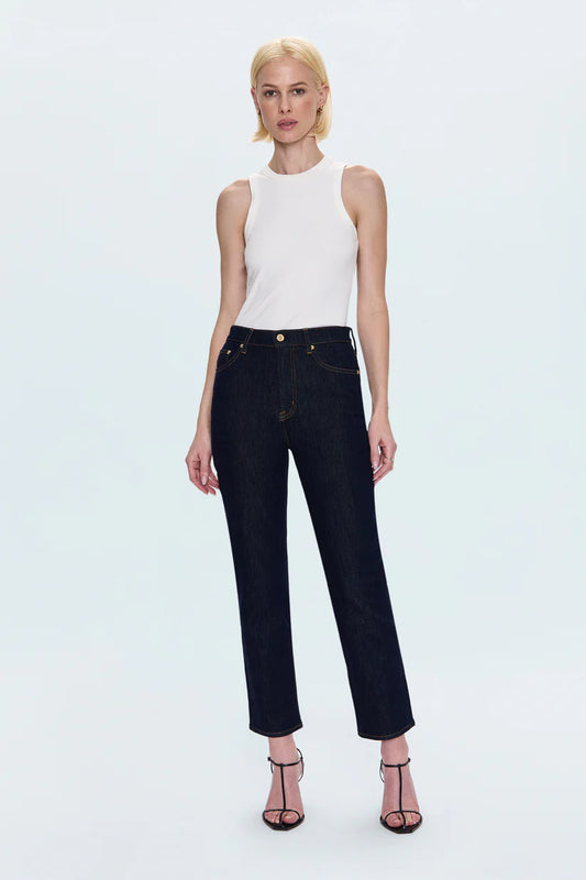 Bri Ankle High Rise Slim Straight in Nightfall