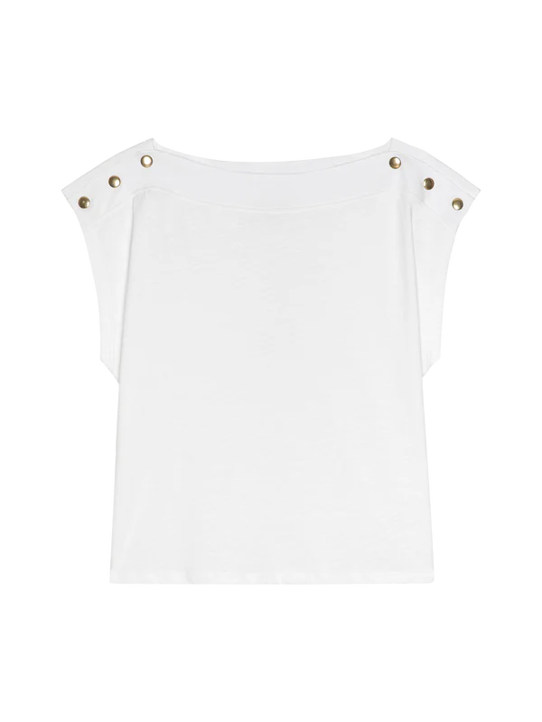Brooks Boatneck Top in Optic White