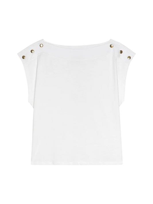 Brooks Boatneck Top in Optic White