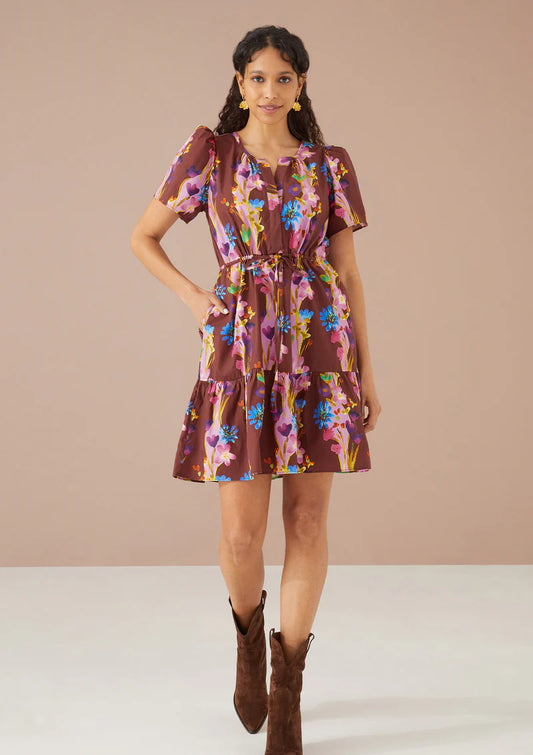 Bonnie Dress in Prairie Floral Cinnamon