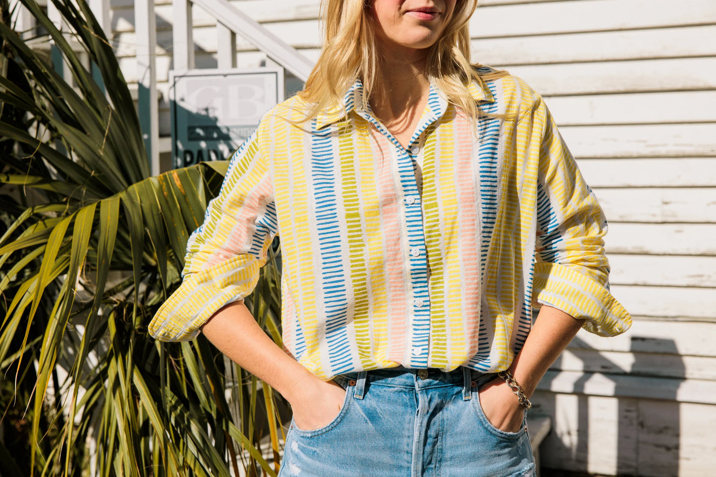 Boyfriend Shirt in Gasparilla Stripes