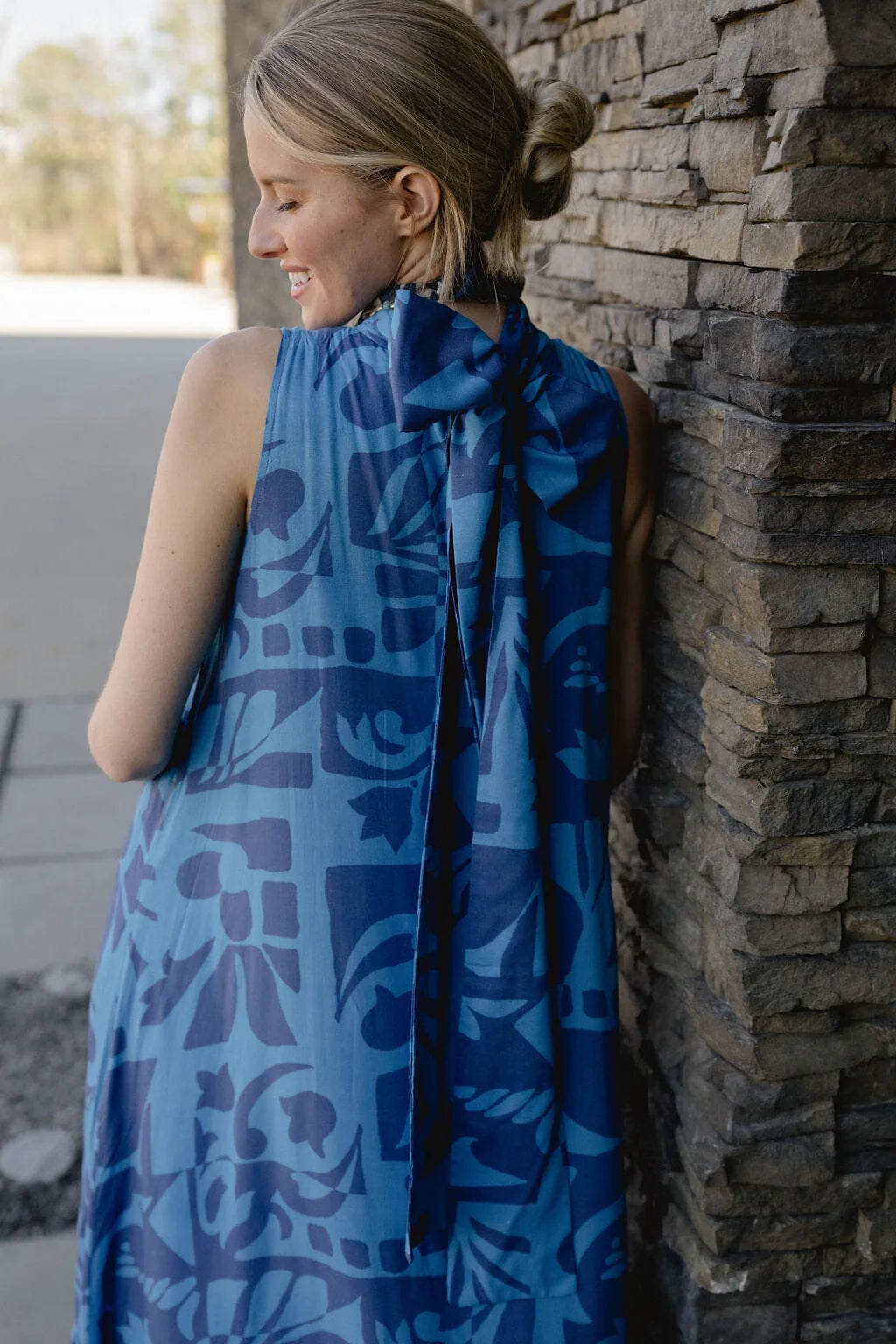 Charlie Maxi Dress in Blue Turq