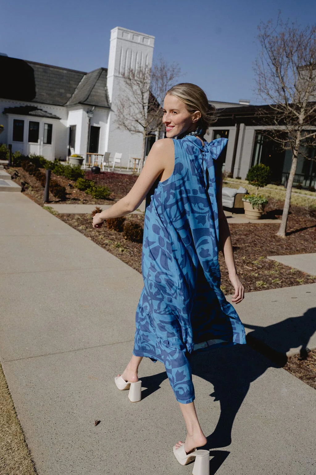 Charlie Maxi Dress in Blue Turq