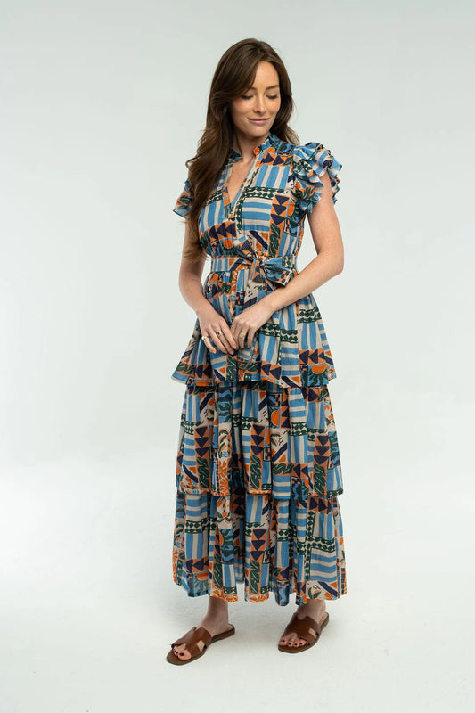 Aria Maxi Dress in Carolina Blue