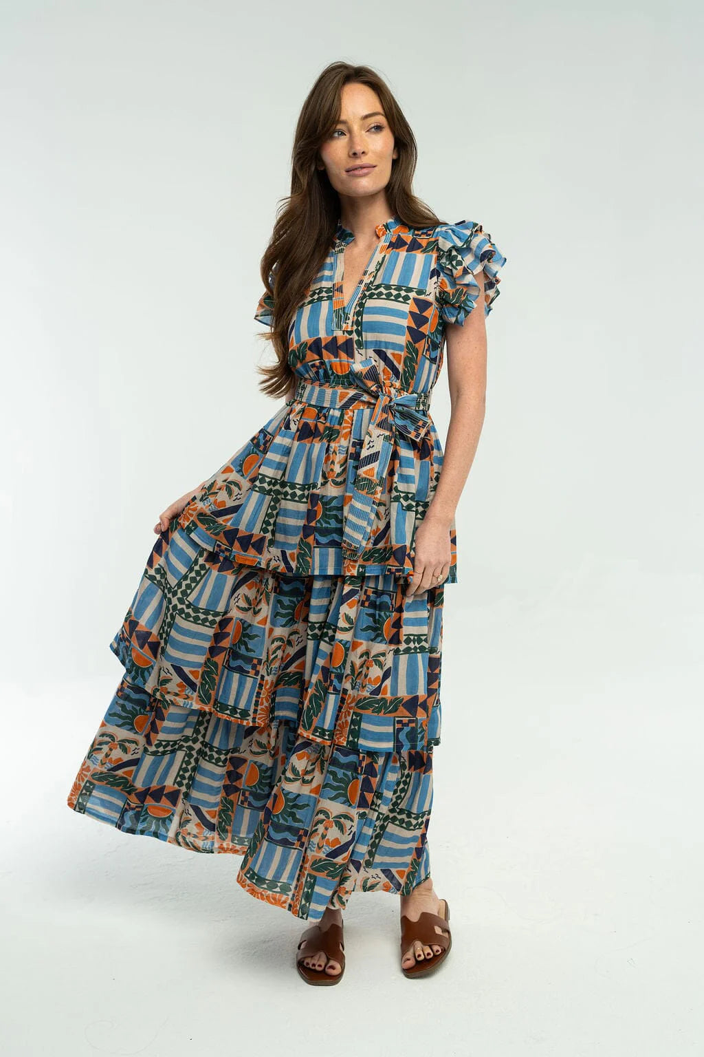 Aria Maxi Dress in Carolina Blue