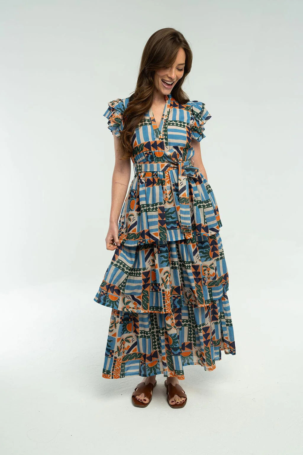 Aria Maxi Dress in Carolina Blue