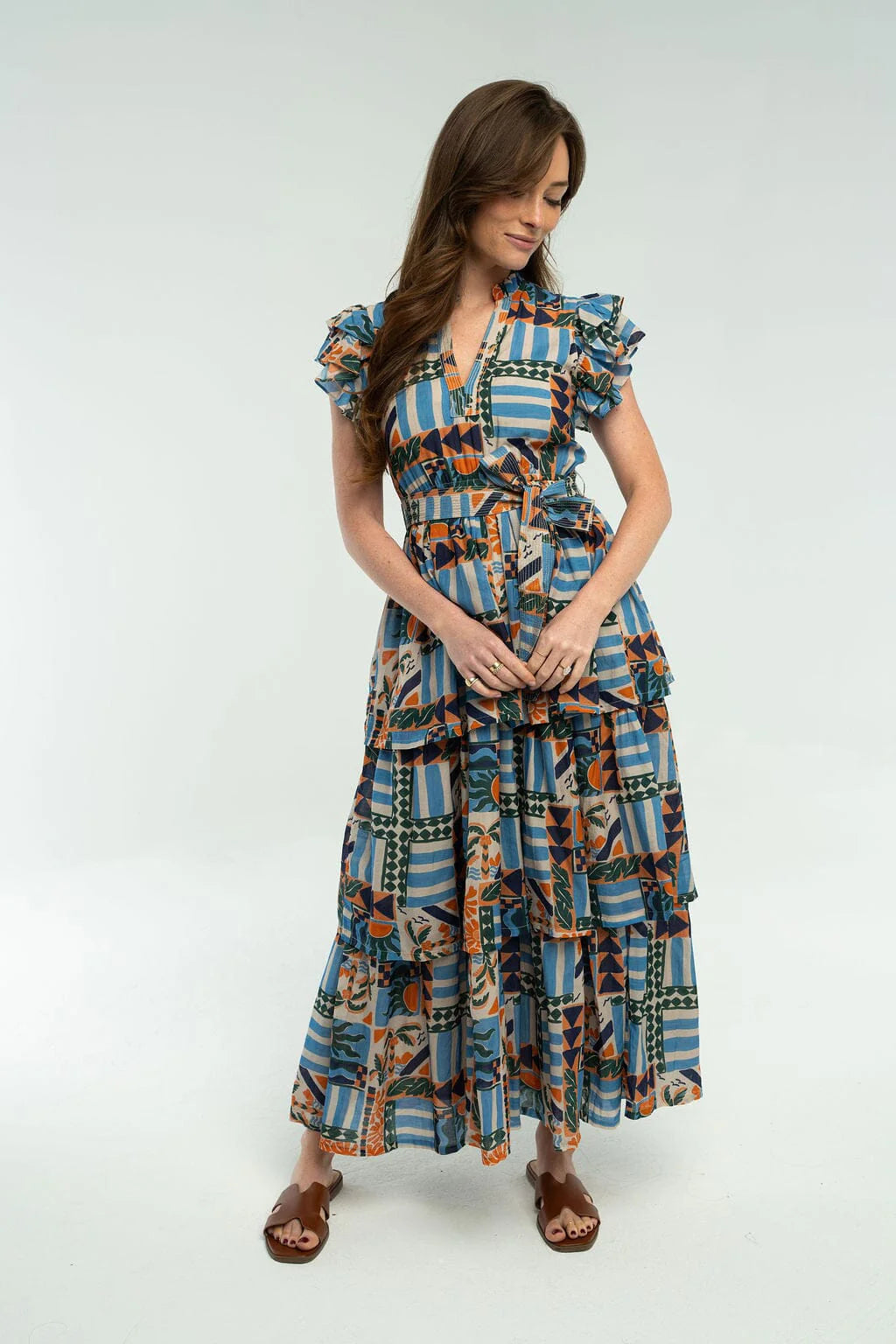 Aria Maxi Dress in Carolina Blue