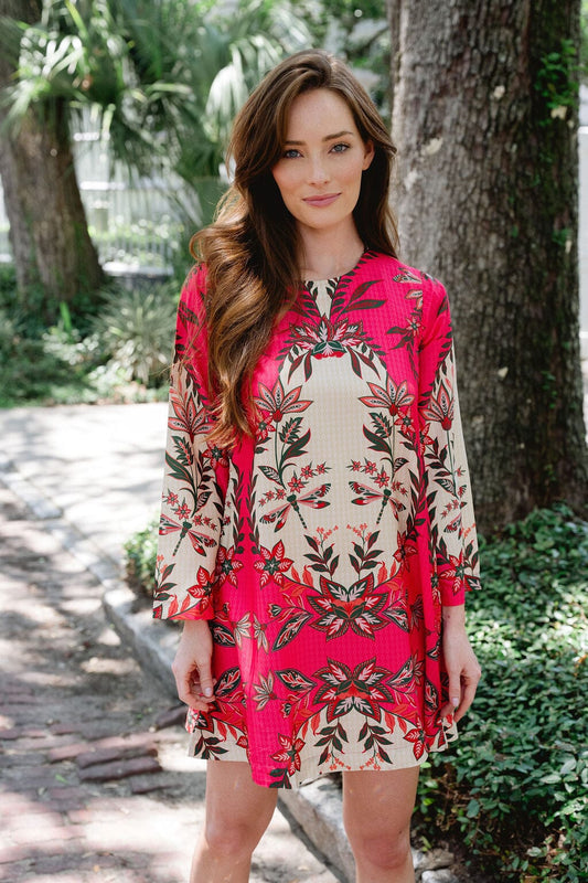 Nina Mini Dress in Candy Pink
