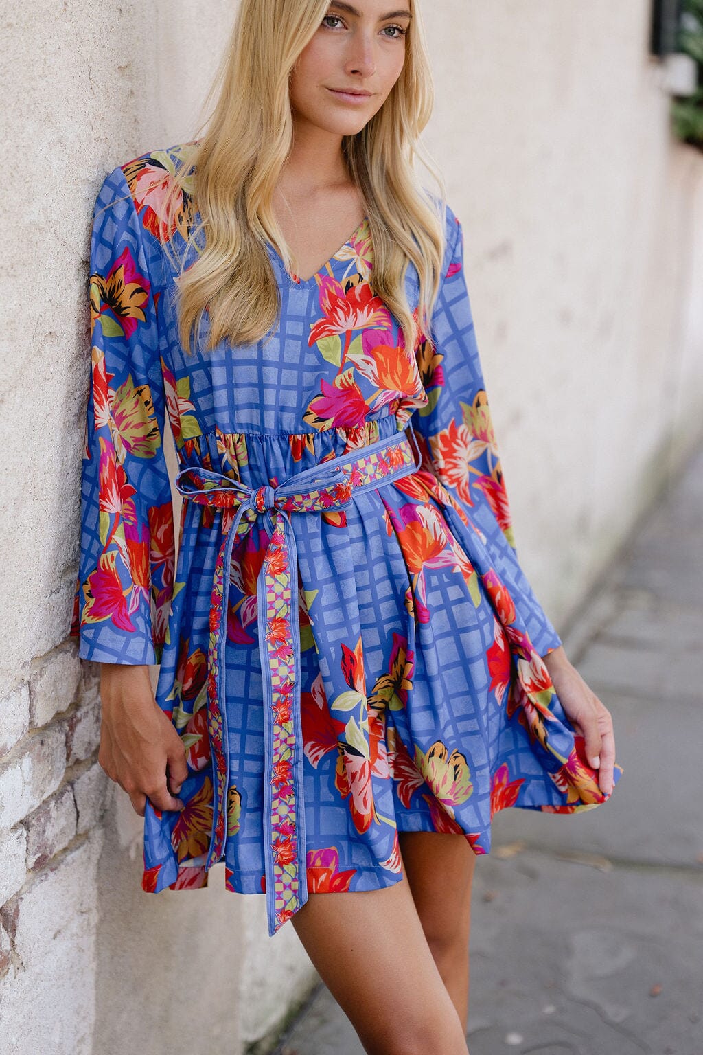 Lucia Mini Dress in Carolina Blue