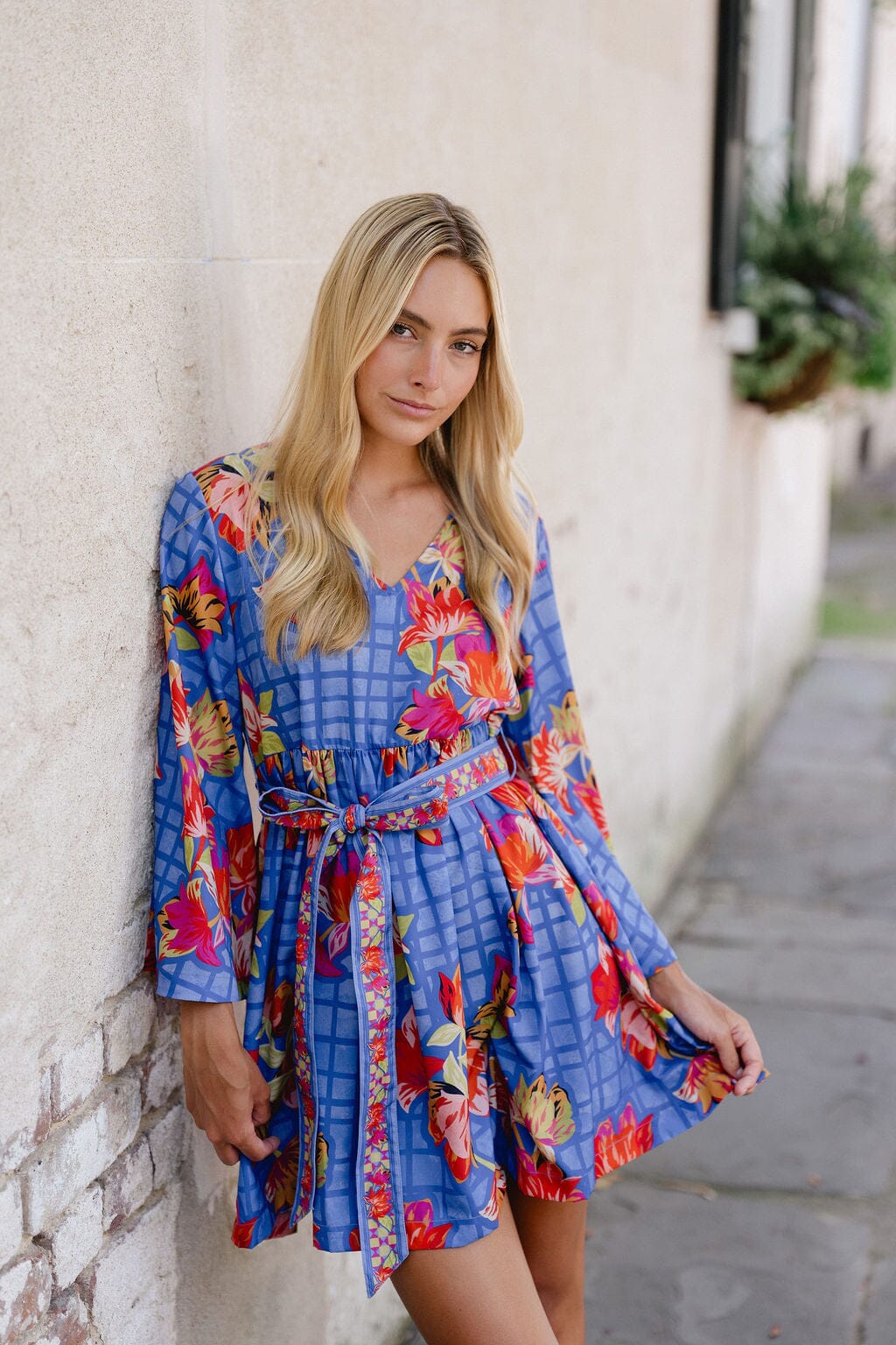 Lucia Mini Dress in Carolina Blue