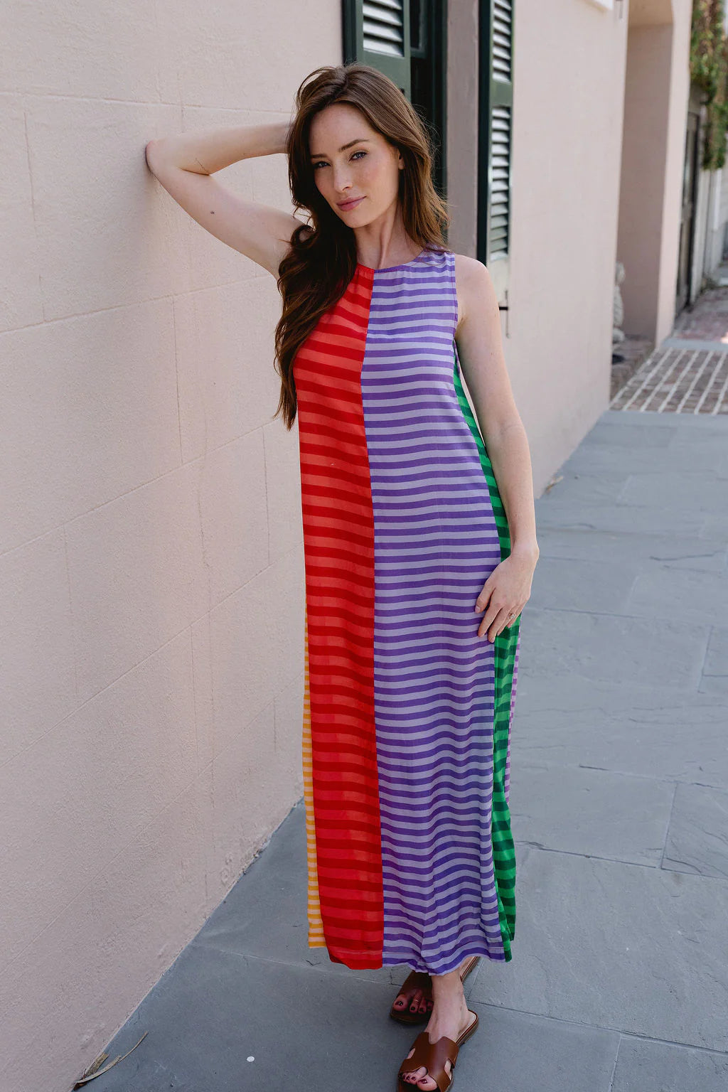 Stephe Maxi Dress in Multi Stripe