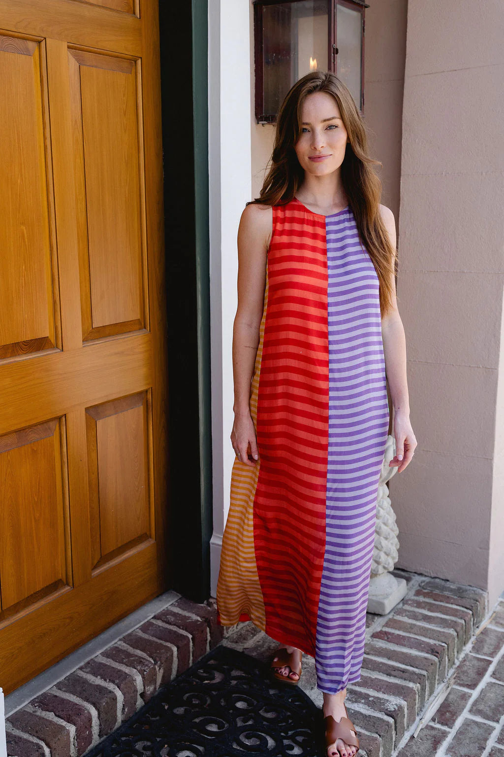 Stephe Maxi Dress in Multi Stripe