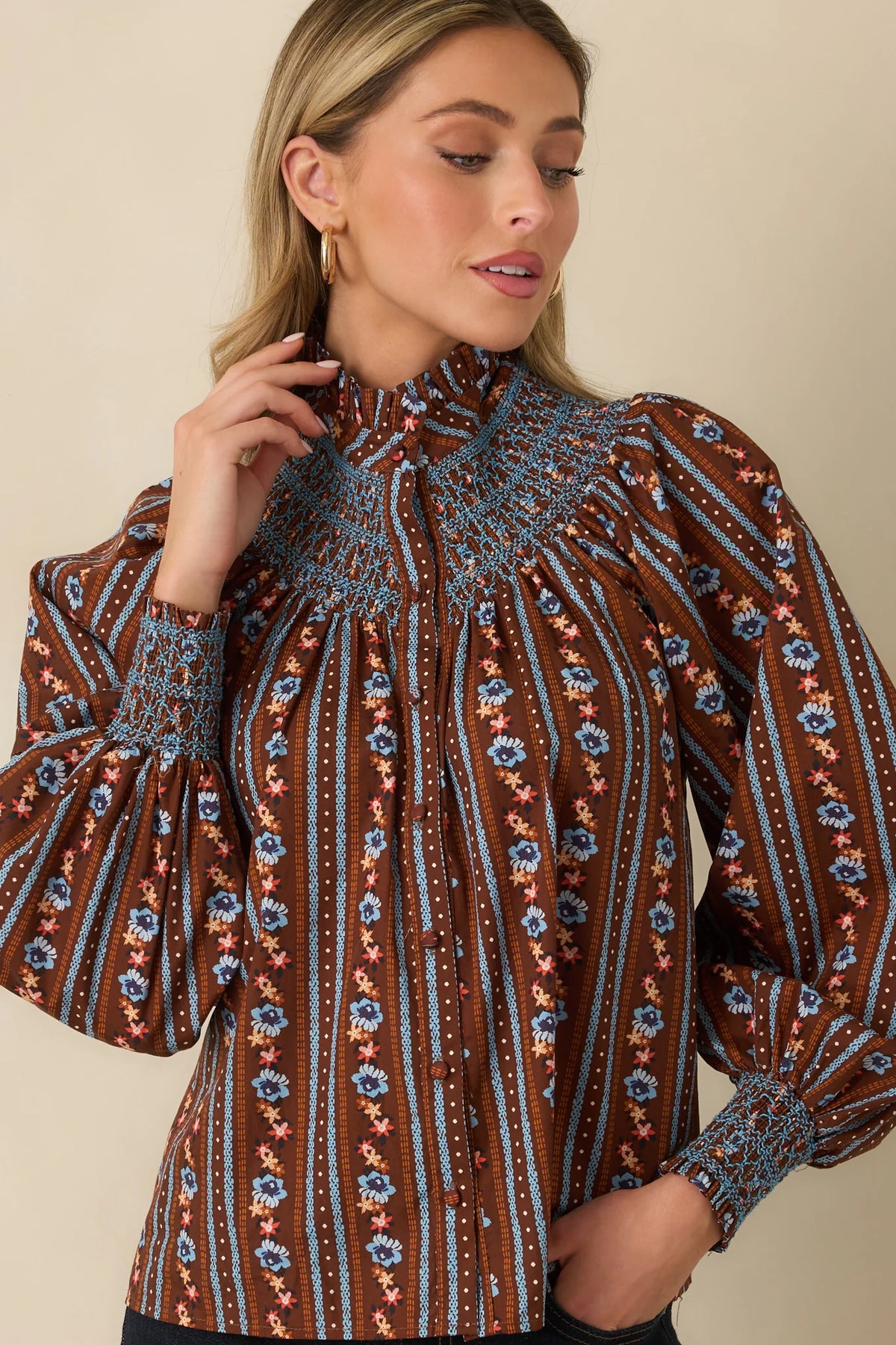 Bedford Blouse in Fireside Floral