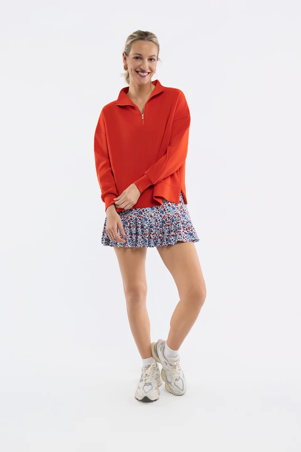 Morgan Quarter Zip in Tomato