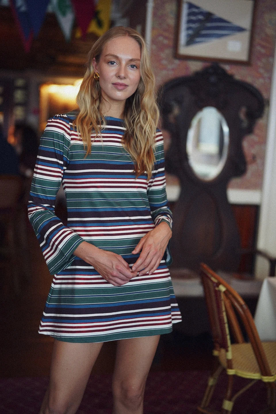 Ellen Dress in Crew Stripe