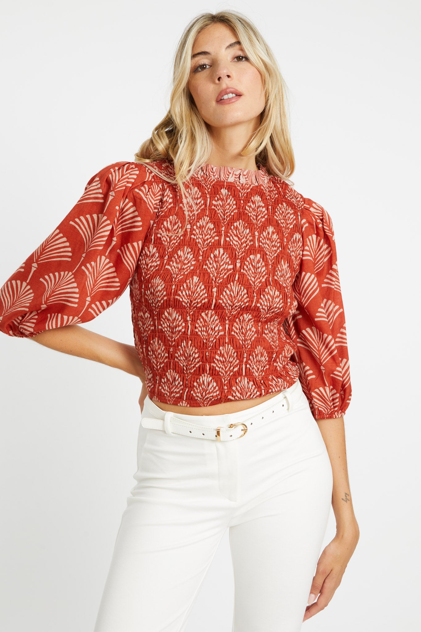 Genie Top in Rust Ginko Breeze