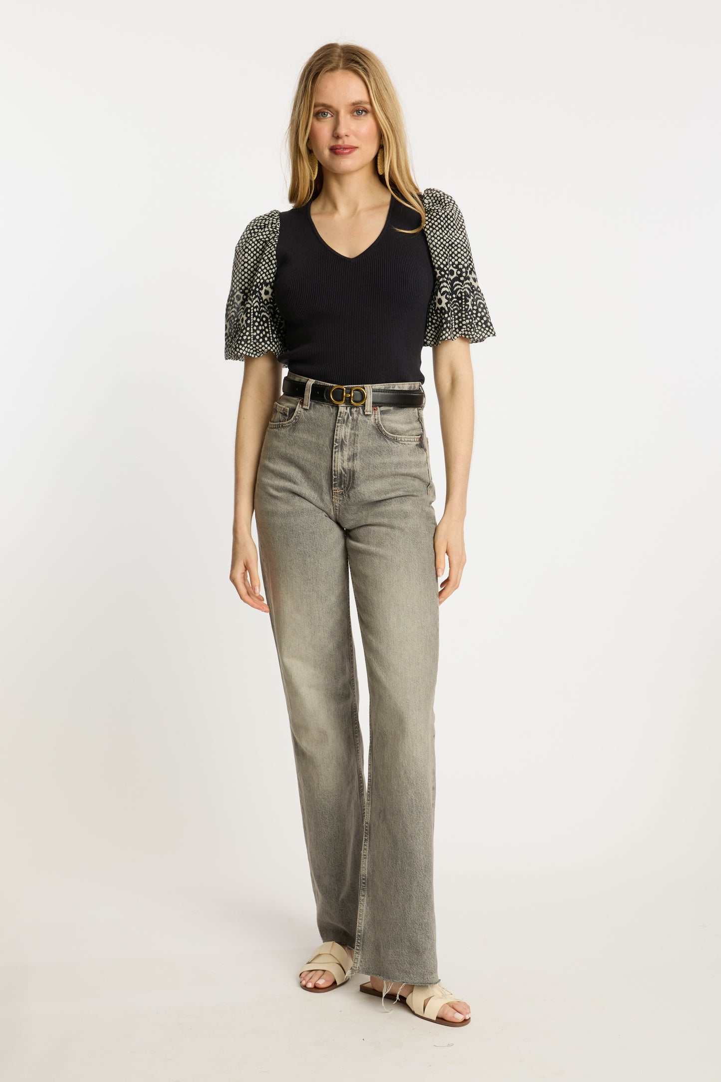 Andrea Top in Indigo Dot