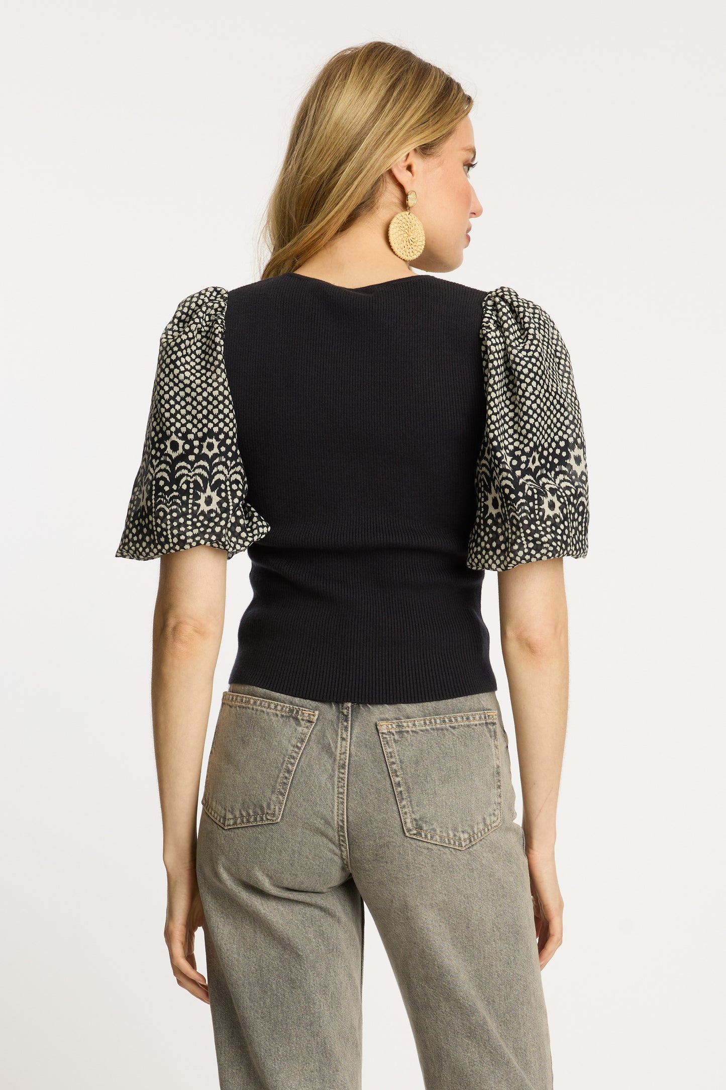 Andrea Top in Indigo Dot