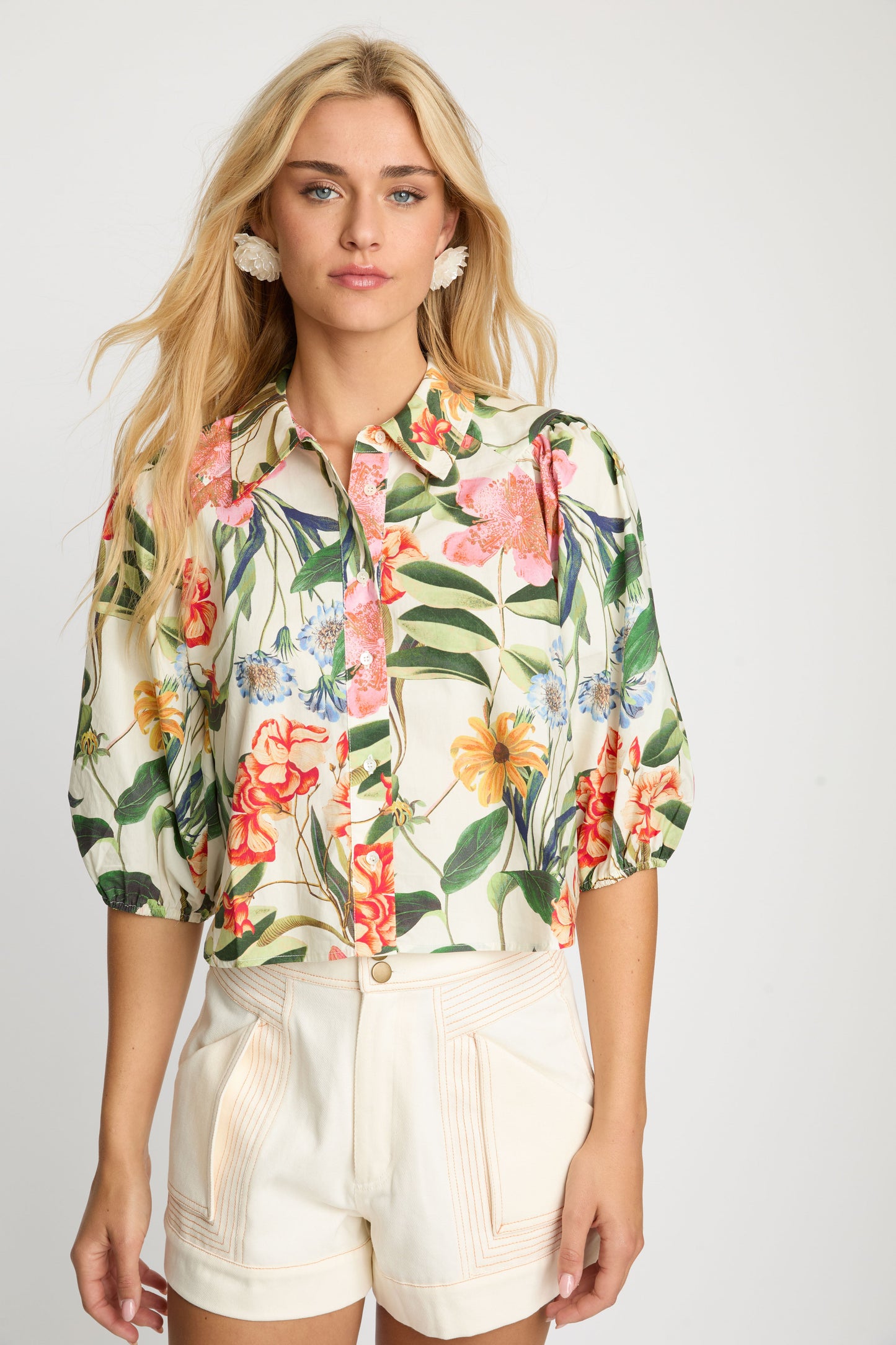 Juliette Top in Buttercream Floral