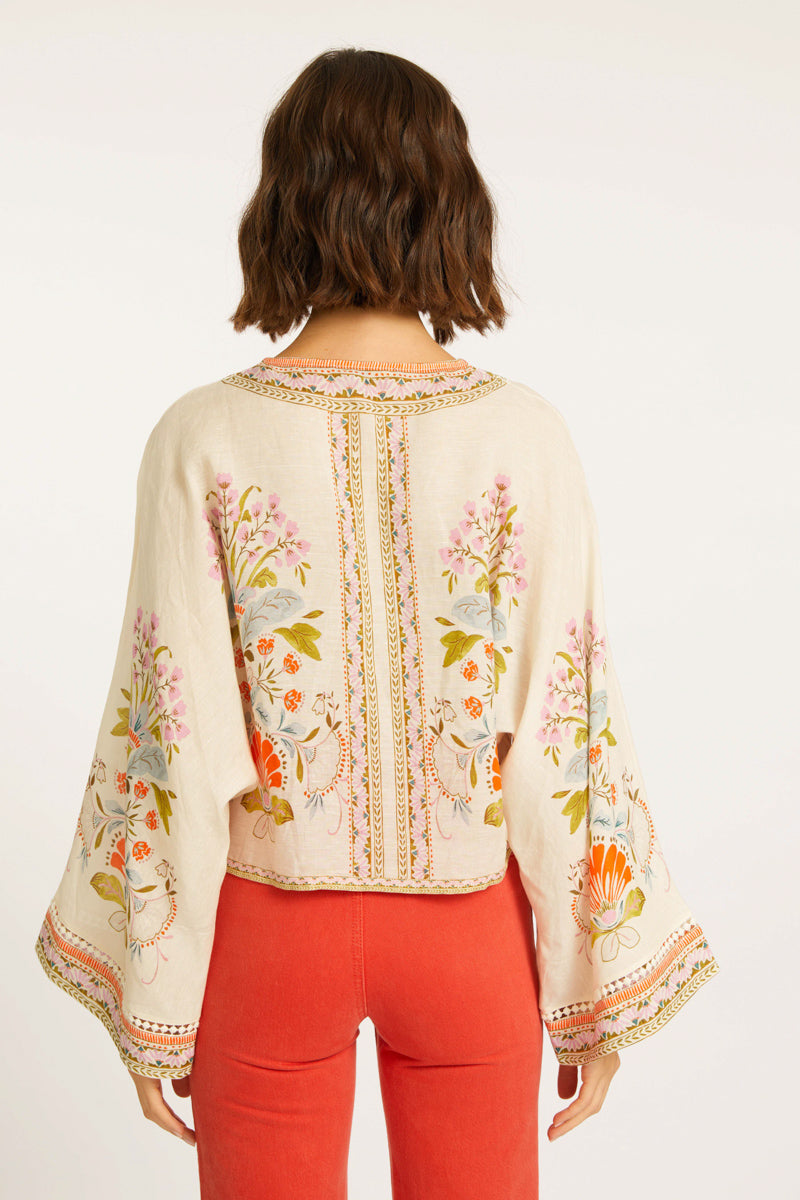 Mandolin Top in Vintage Floral