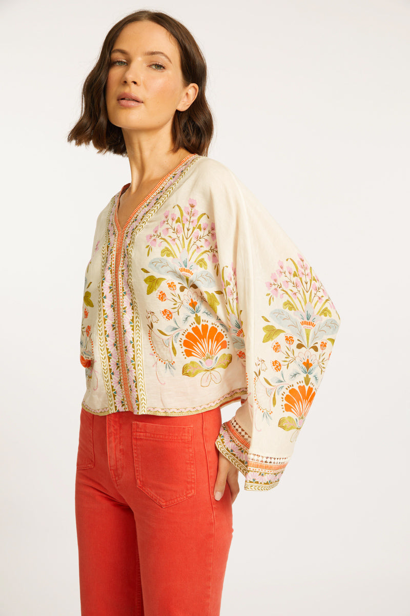 Mandolin Top in Vintage Floral