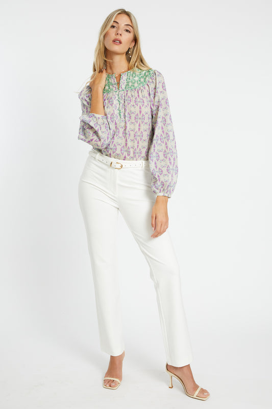 Emery Top in Tribal Ink Blot