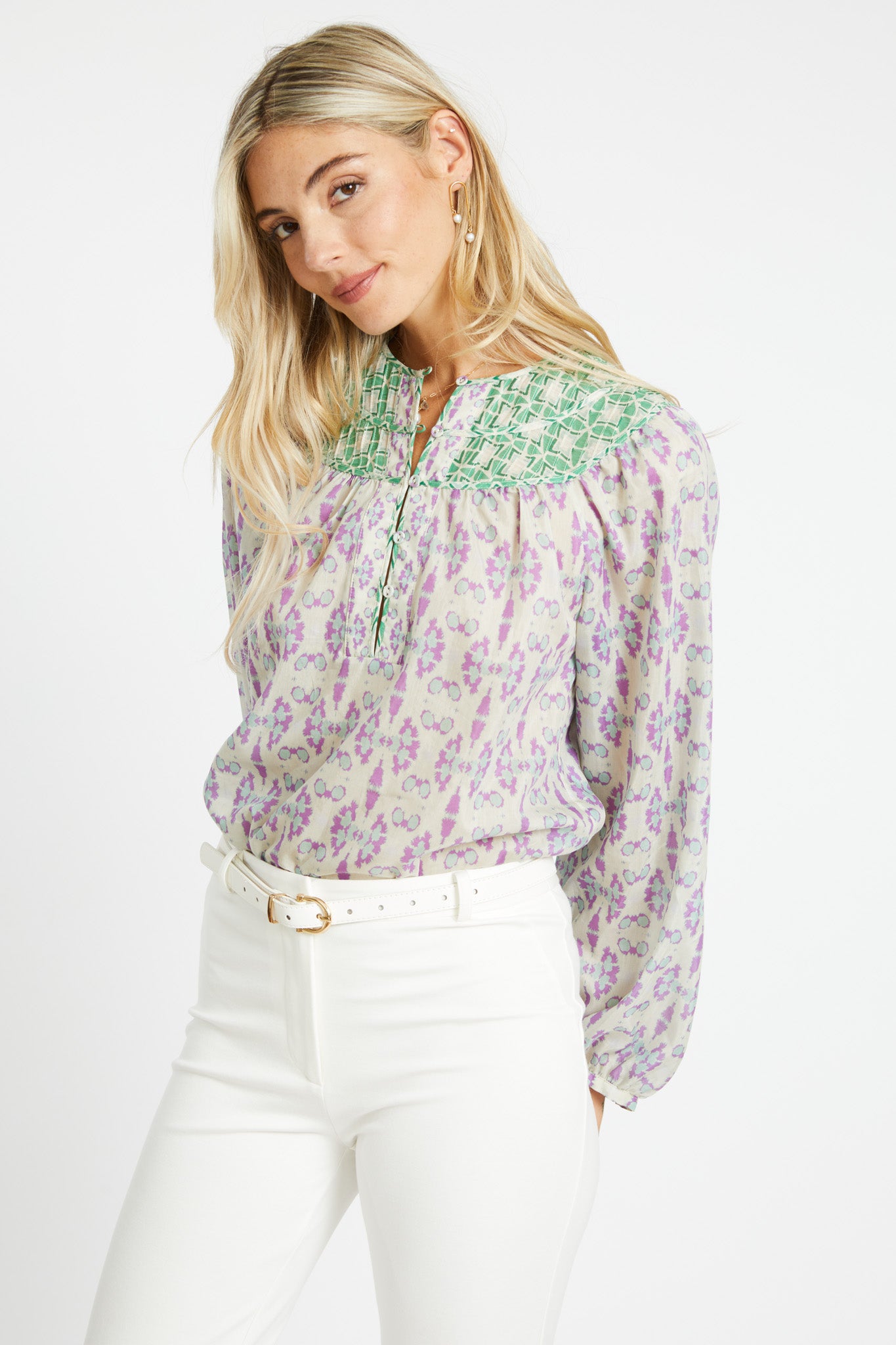 Emery Top in Tribal Ink Blot