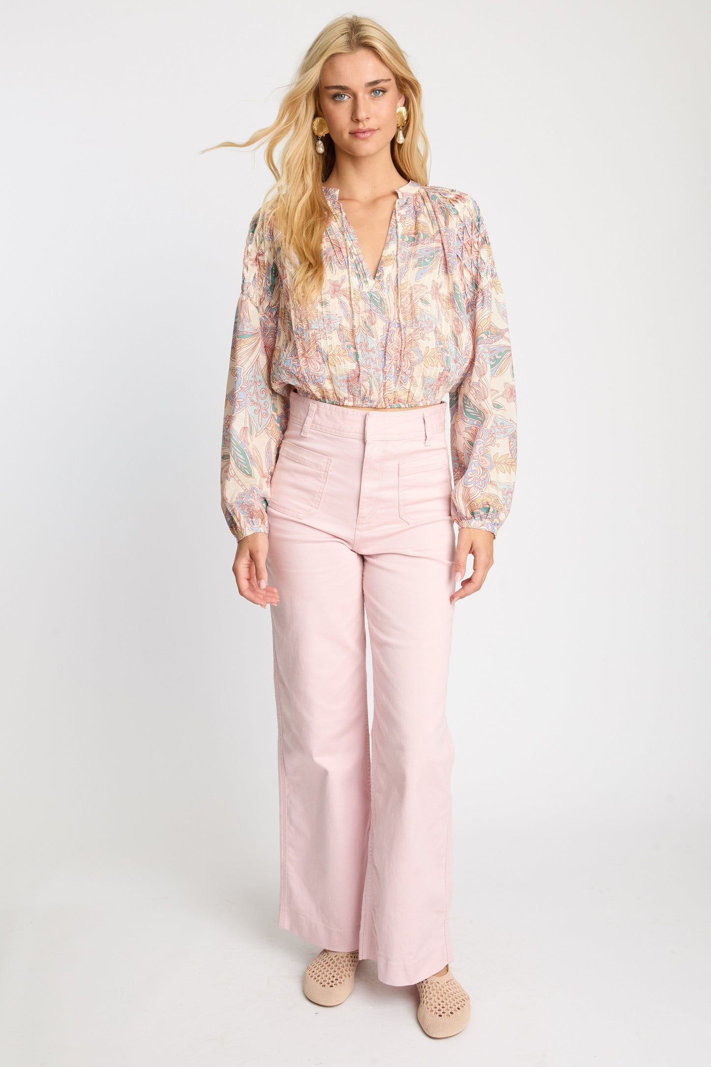 Dolly Top in Paisley Floral