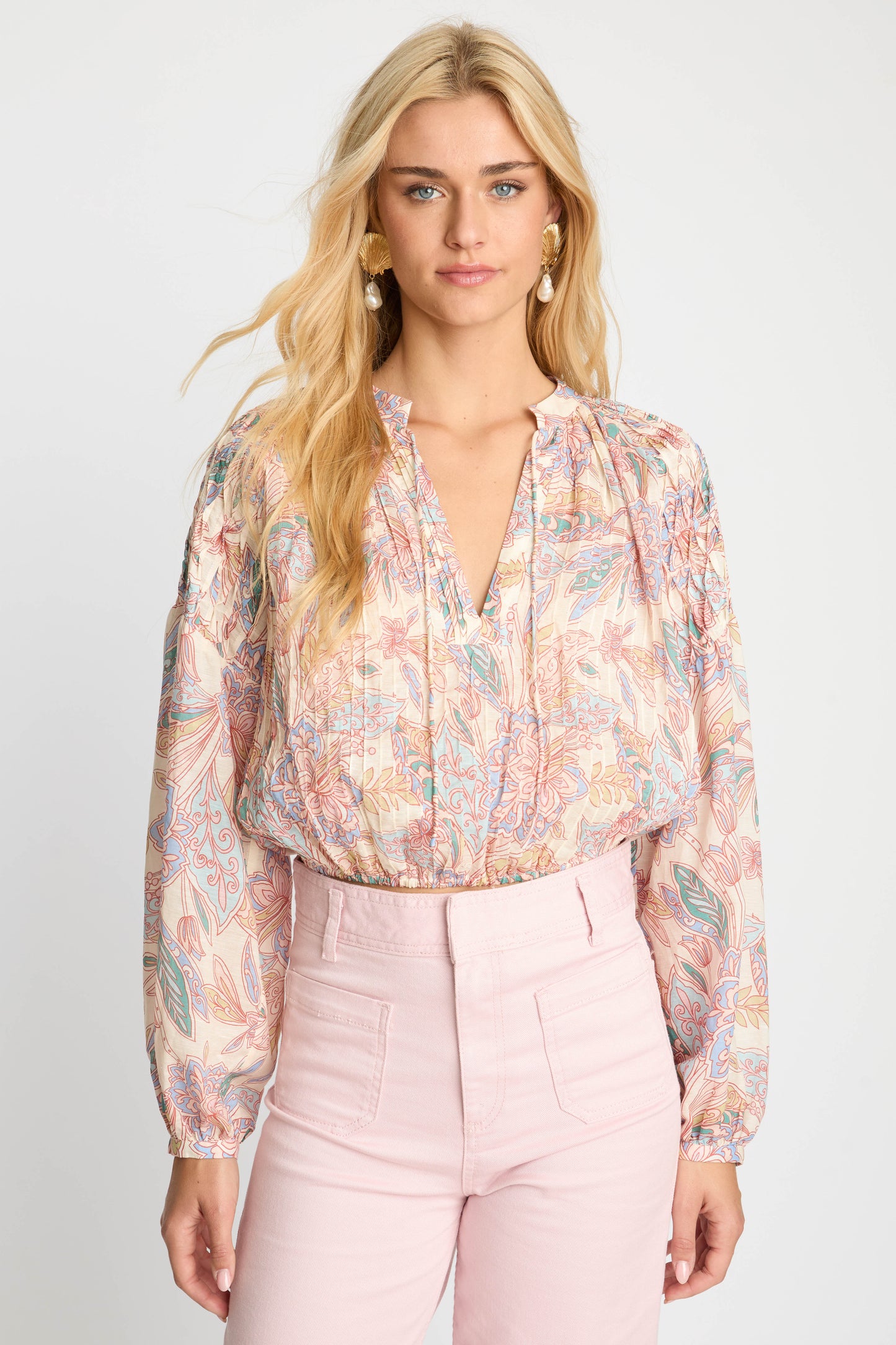 Dolly Top in Paisley Floral