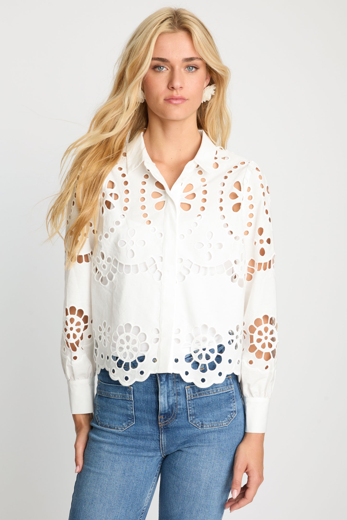 Emmie Top in White Eyelet