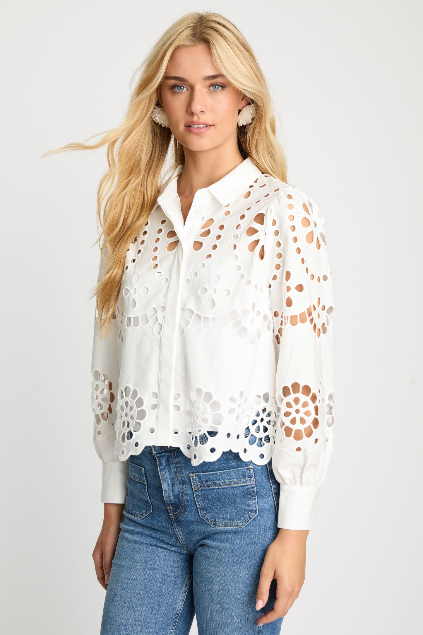Emmie Top in White Eyelet