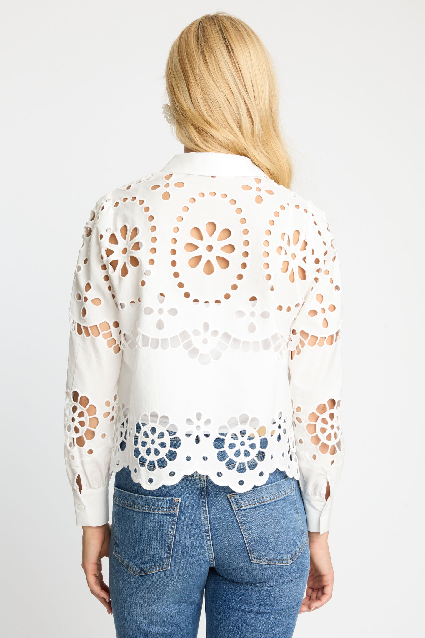 Emmie Top in White Eyelet