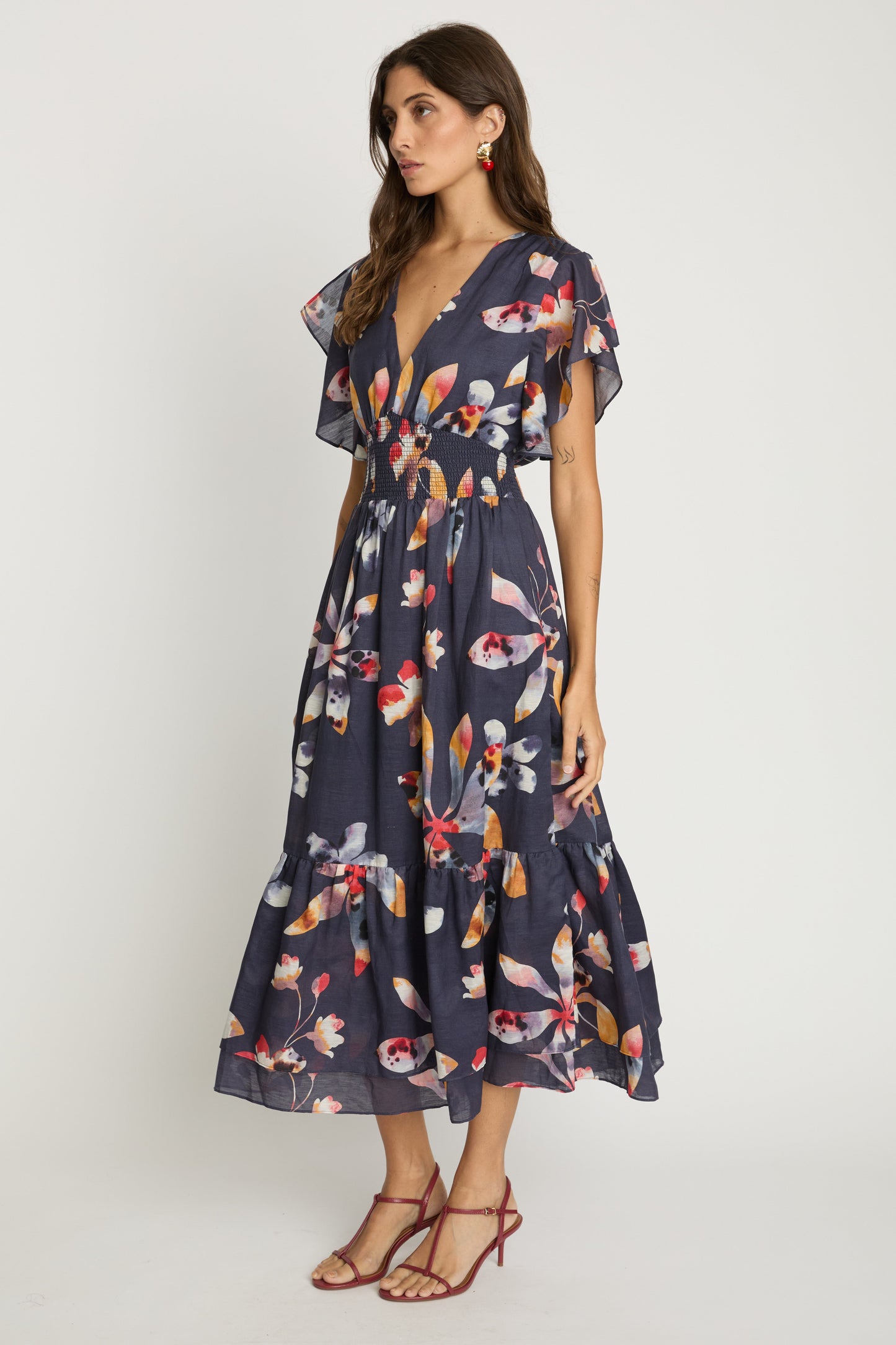 Blakely Dress in Watercolor Bloom