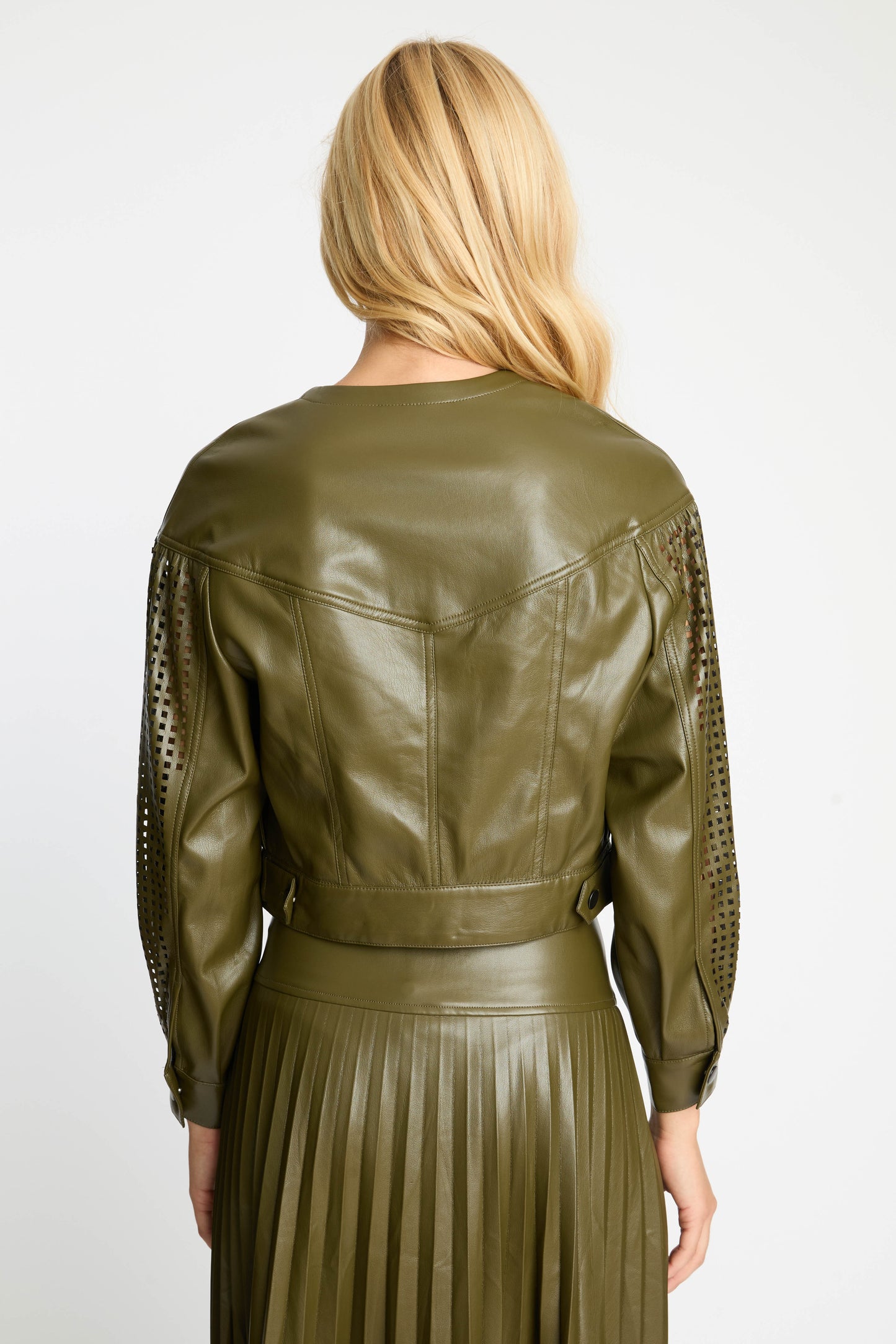 Sabrina Jacket in Loden Green Leather