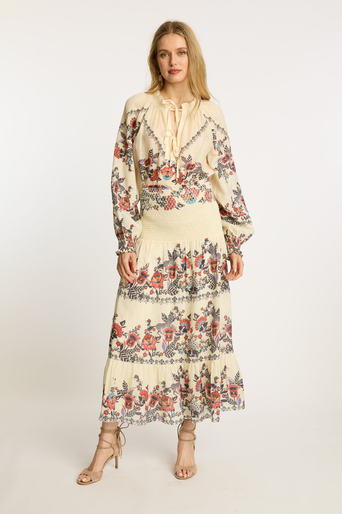 Chablis Skirt Dress in Zebra Leaf